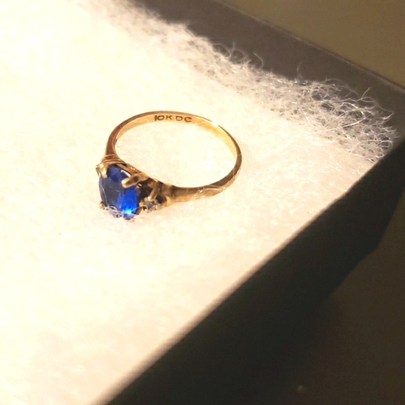 Sold⭐10K GOLD DC REAL BLUE Sapphire 💙 Ring - Picture 2 of 3